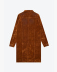 "NOCTURNE" BROWN SUEDE TRENCH COAT