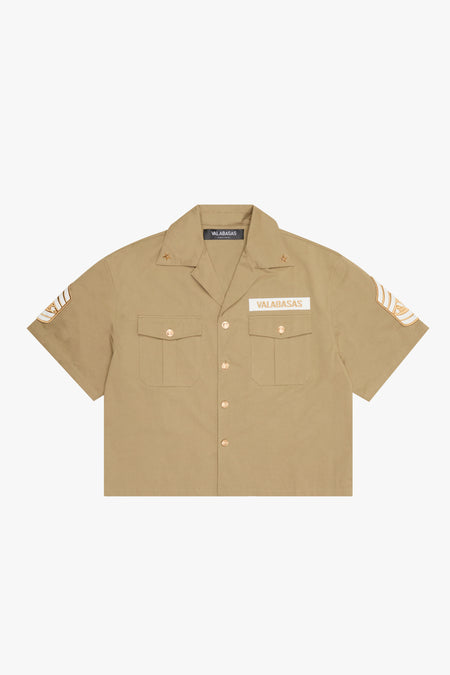 "THE REBEL" KHAKI BUTTON UP