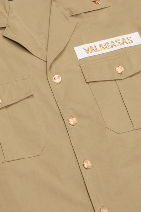 "THE REBEL" KHAKI BUTTON UP