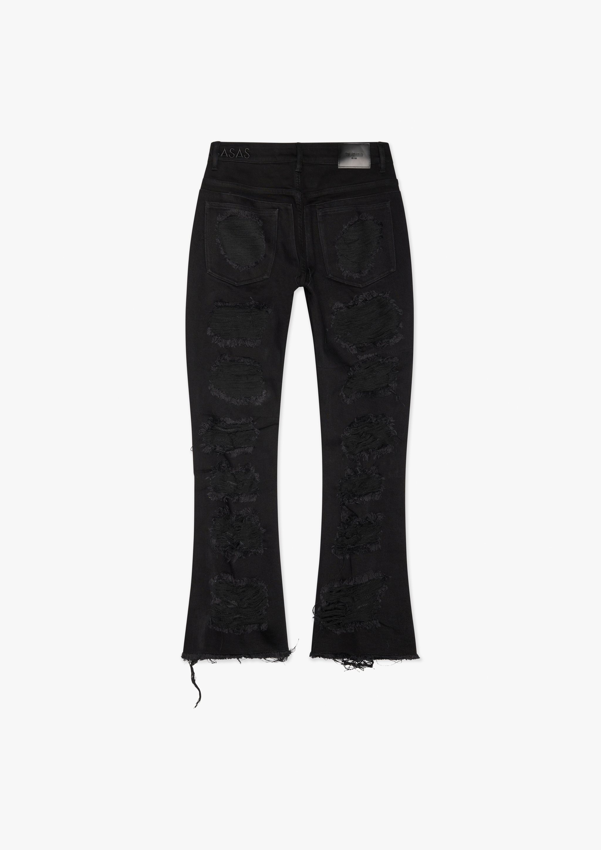 Net Black Stacked Jeans