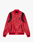 KIDS "UNAVERSITA" JACKET LEATHER RED/BLACK