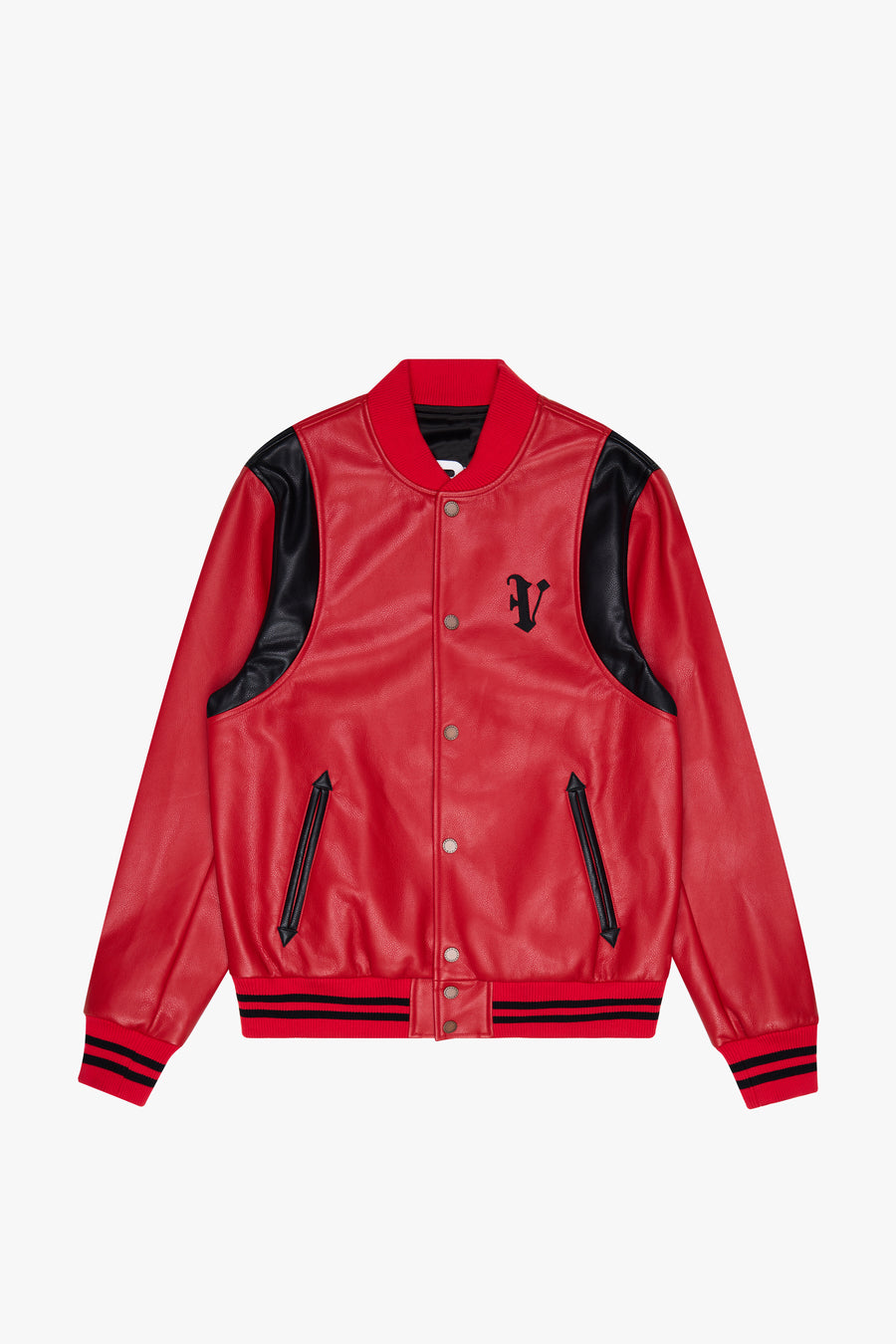 KIDS "UNAVERSITA" JACKET LEATHER RED/BLACK