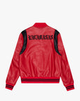 KIDS "UNAVERSITA" JACKET LEATHER RED/BLACK