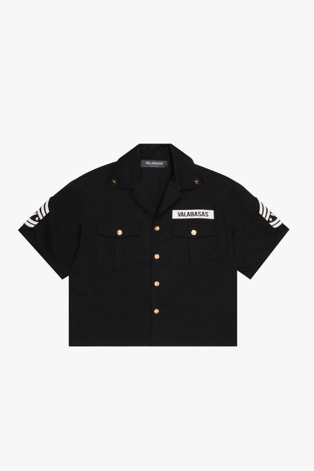 "THE REBEL" BLACK BUTTON UP