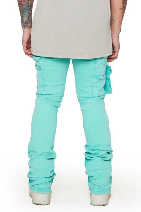 “SMOOTH” ACQUA STACKED FLARE JEAN