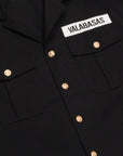 "THE REBEL" BLACK BUTTON UP