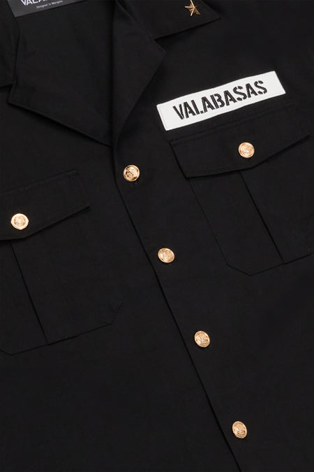 "THE REBEL" BLACK BUTTON UP