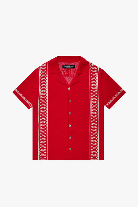 "KABANA" RED BUTTON-DOWN