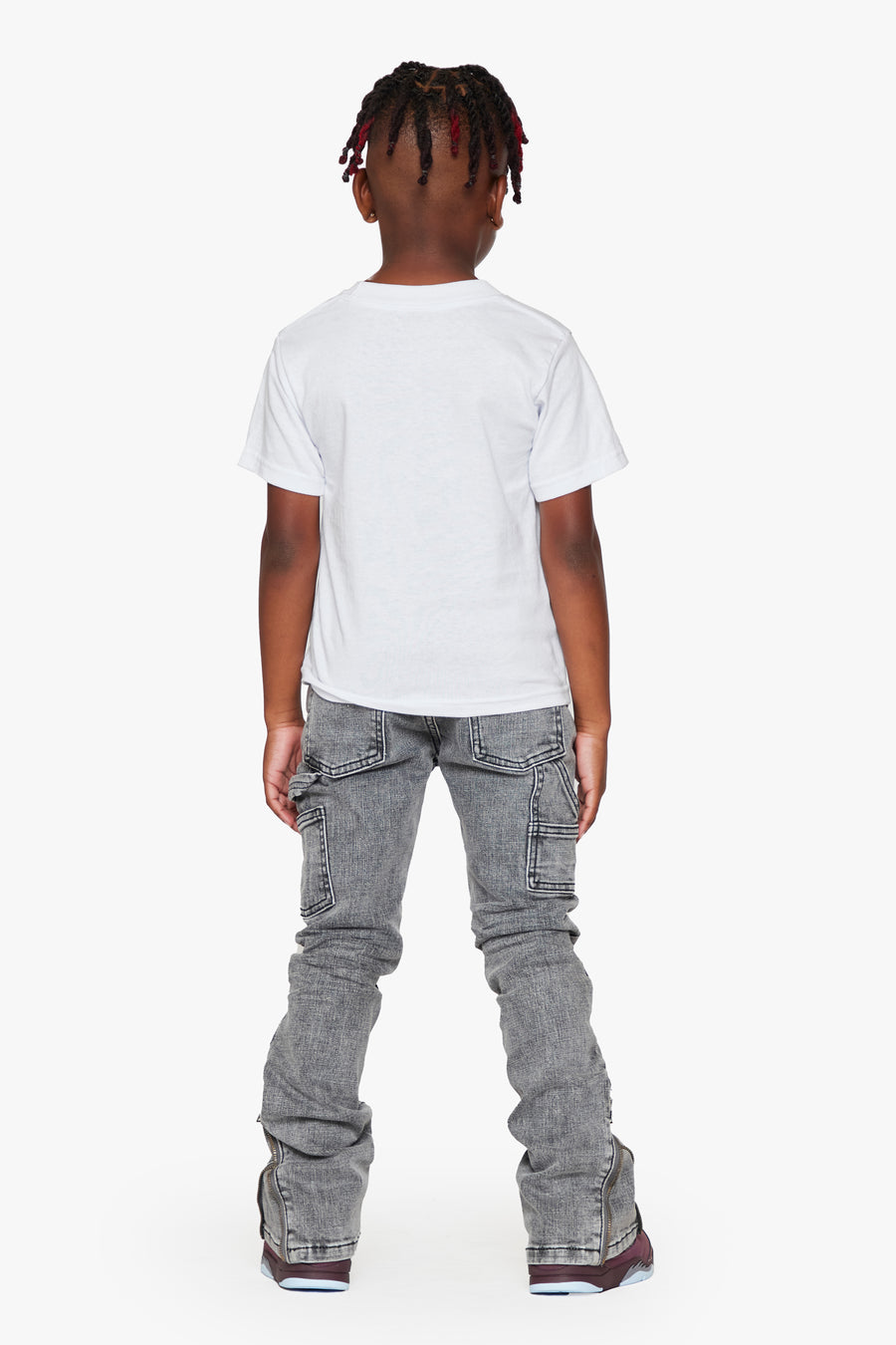 KIDS "STREAMLINE" DENIM STACKED Grey Wash