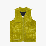 "CHARTREUSE" GREEN SUEDE VEST