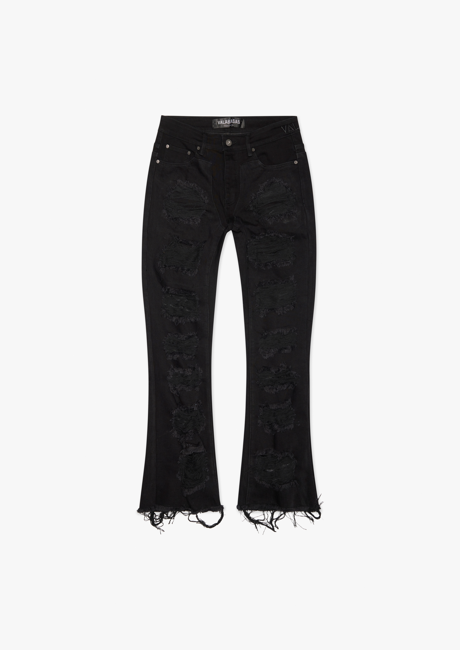 Net Black Stacked Jeans