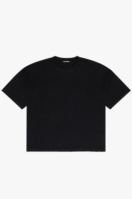 "SENS" BLACK CROPPED TEE