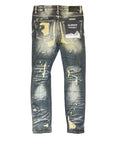 "TEARAWAY" DARK VINTAGE WASH SKINNY JEAN