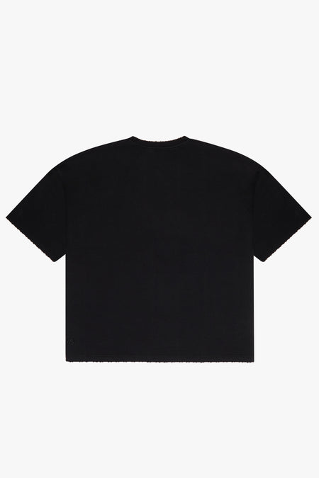 "SENS" BLACK CROPPED TEE