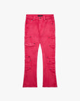 KIDS "POCROS" RED STACKED DENIM