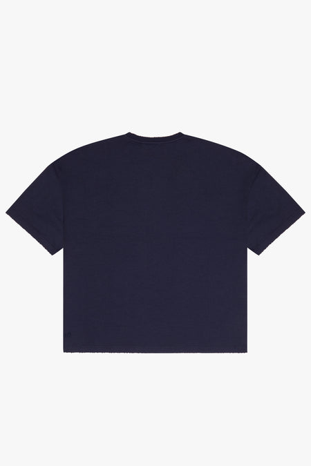 "SENS" NAVY CROPPED TEE