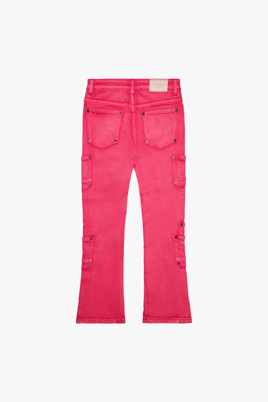 KIDS "POCROS" RED STACKED DENIM