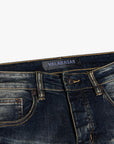 "TEARAWAY" DARK BLUE WASH SKINNY JEAN