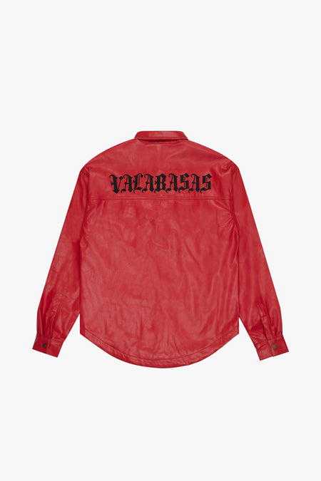 VPLAY KIDS LEATHER JACKET "SOLACE" RED-LEATHER