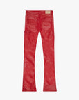 VPLAY KIDS LEATHER JEANS "SUPERIOR WORLD" RED-LEATHER