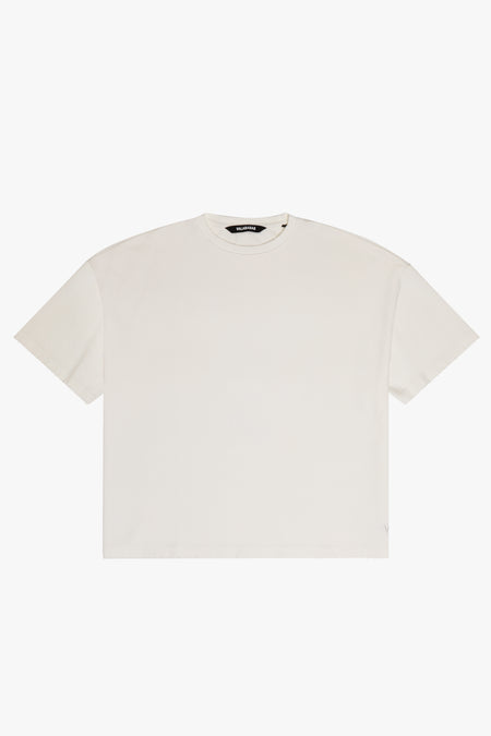 "SENS" WHITE CROPPED TEE