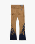 "FLARE" BROWN BLACK STACKED FLARE JEAN