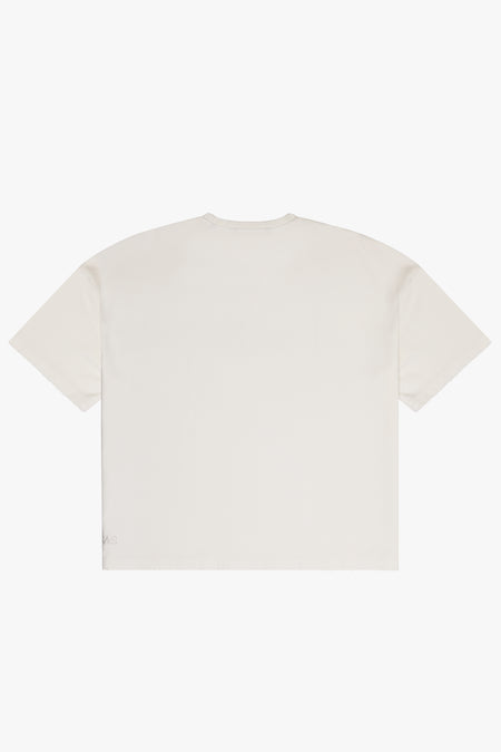 "SENS" WHITE CROPPED TEE