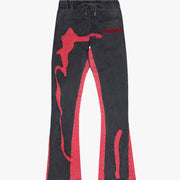 "SERPENTINE" GREY/RED PANTS