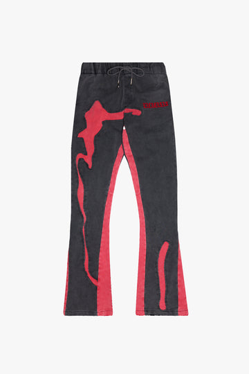 "SERPENTINE" GREY/RED PANTS