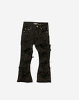 KIDS "INFERNO" BLACK STACKED JEANS