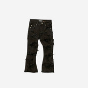 KIDS "INFERNO" BLACK STACKED JEANS