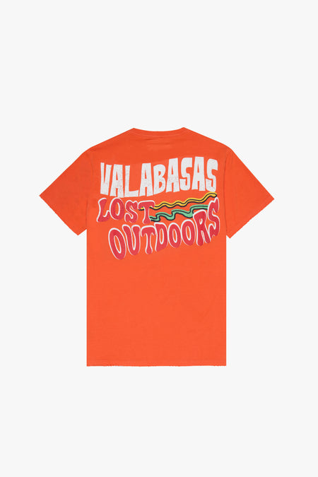 "LUCKY VIBES" VINTAGE FLAME ORANGE TEE