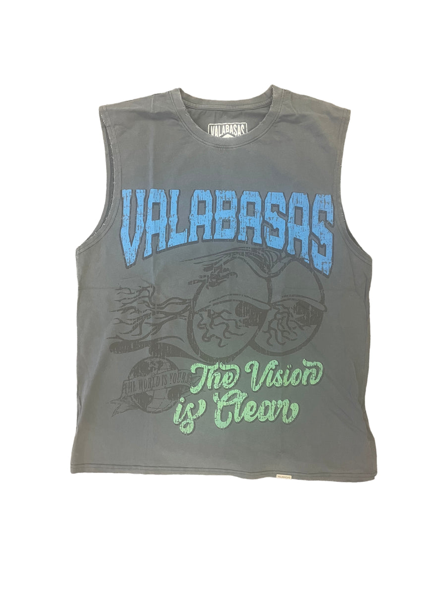 VALABASAS TEE “CLEAR VIEWS” VINTAGE GREY