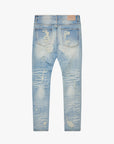 "TEARAWAY" LIGHT BLUE WASH SKINNY JEAN