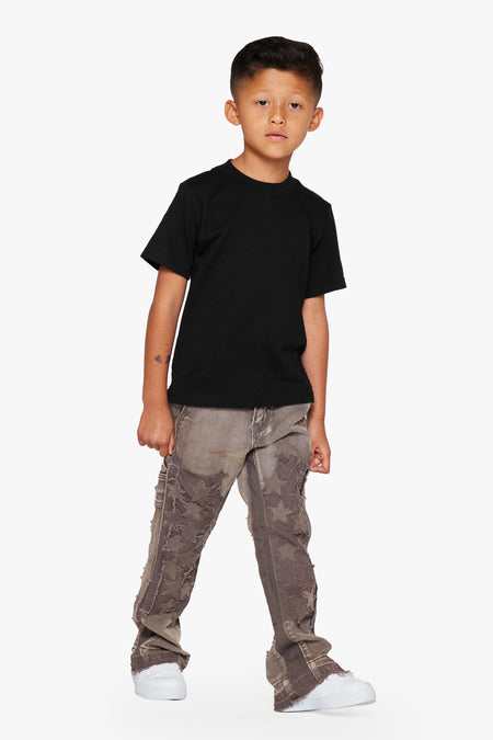 KIDS "V-STARS" BROWN WASHED KIDS