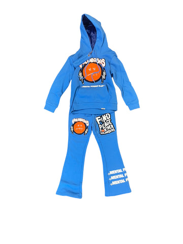 "MUTE" BLUE KIDS FLEECE SET