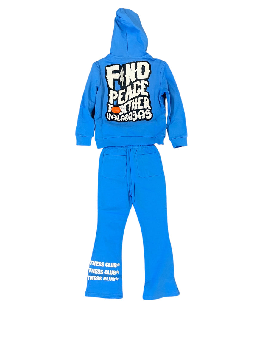 "MUTE" BLUE KIDS FLEECE SET