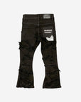 KIDS "INFERNO" BLACK STACKED JEANS