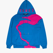 "RIVULET" BLUE/PINK HOODIE