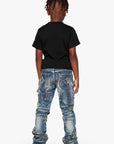 "LOOMIS" KIDS STACKED FLARE "BLUE WASH"