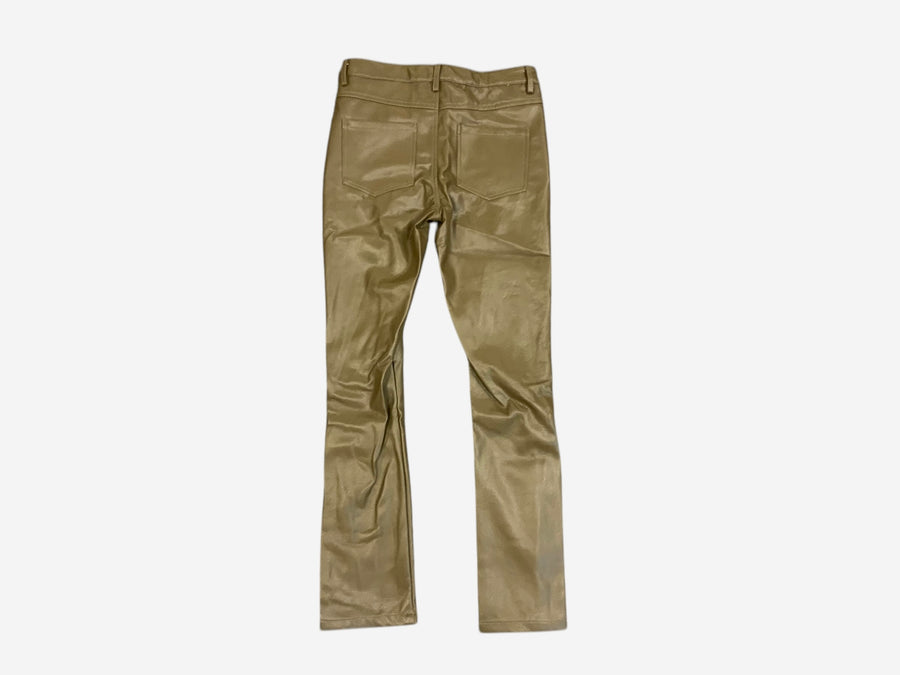 KIDS "CERNIERA" OLIVE MOCHA VEGAN LEATHER