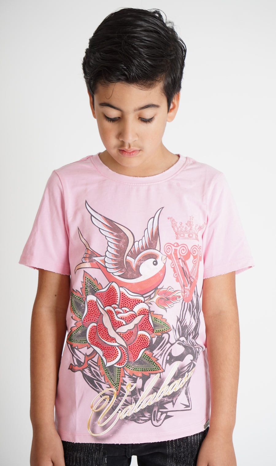 VPLAY TEE “THORNED HEART” VINTAGE PINK