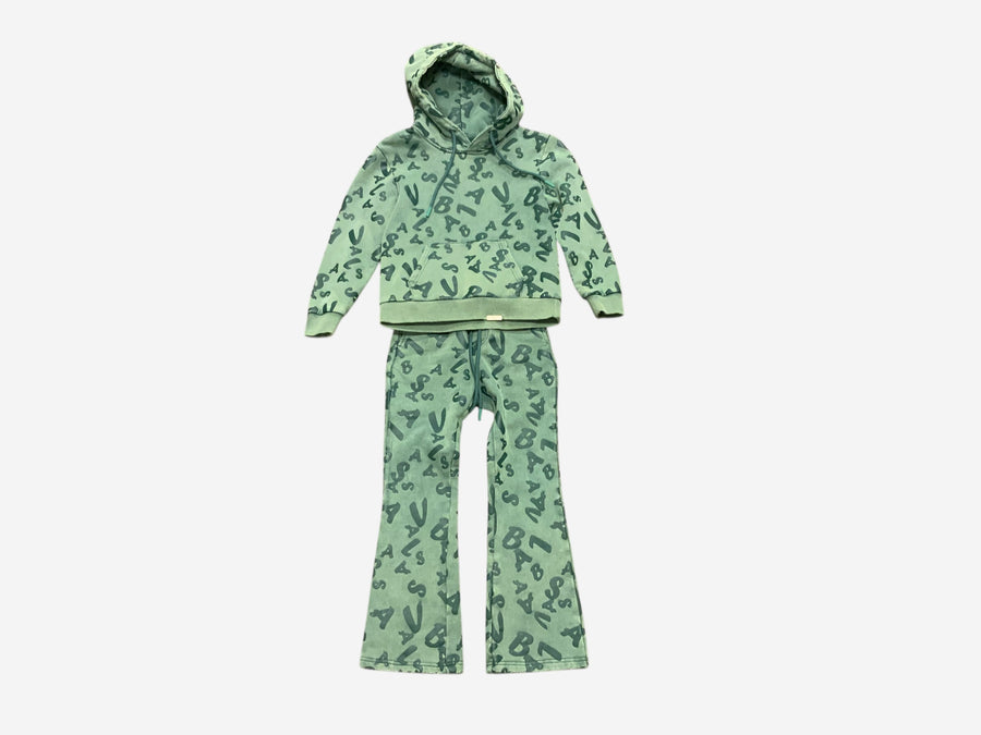 VPLAY KIDS "PULSE" VINTAGE GREEN FLEECE SET