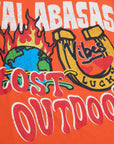 "LUCKY VIBES" VINTAGE FLAME ORANGE TEE