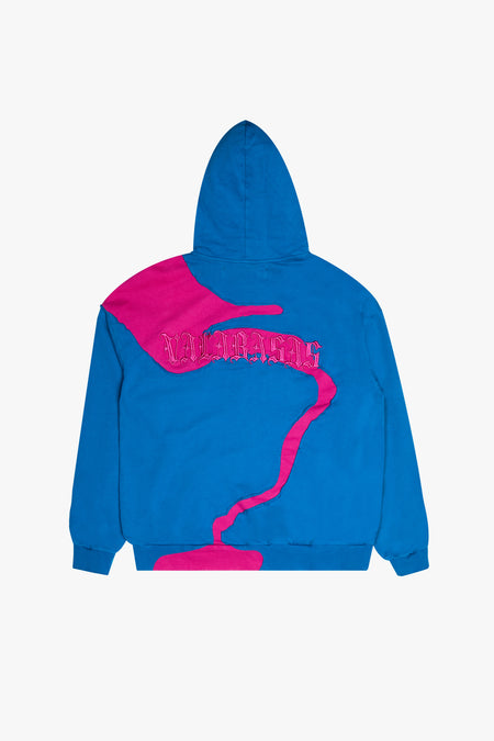 "RIVULET" BLUE/PINK HOODIE