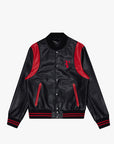 KIDS "UNAVERSITA" JACKET LEATHER BLACK/RED