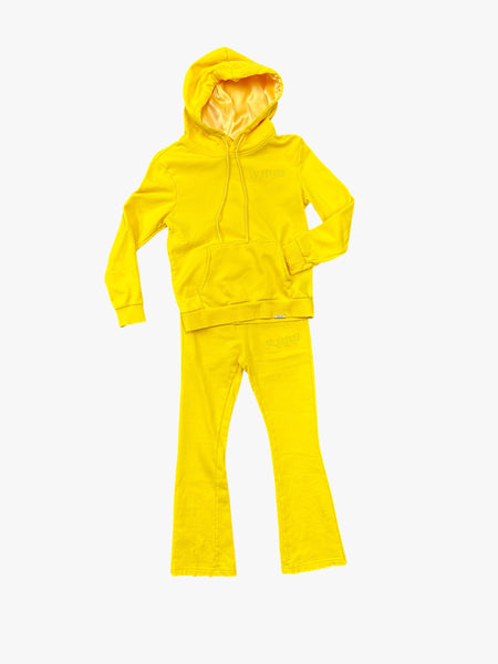 KIDS "VALA-ASCENT" FLEECE SET  LEMON YELLOW