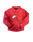 VPLAY KIDS LEATHER JACKET "SOLACE" RED-LEATHER