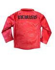 VPLAY KIDS LEATHER JACKET "SOLACE" RED-LEATHER