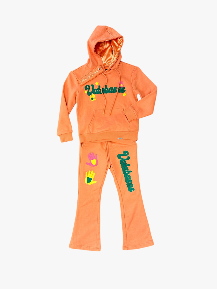 KIDS "TOUCHSTONE" - FLEECE SET PEACH YELLOW